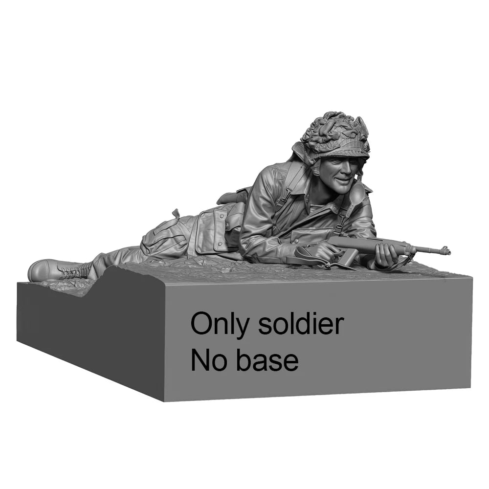 1/35 WWII US Soldier Combat Crawl, Resin Model Figure Kit, Unassembled and Unpainted