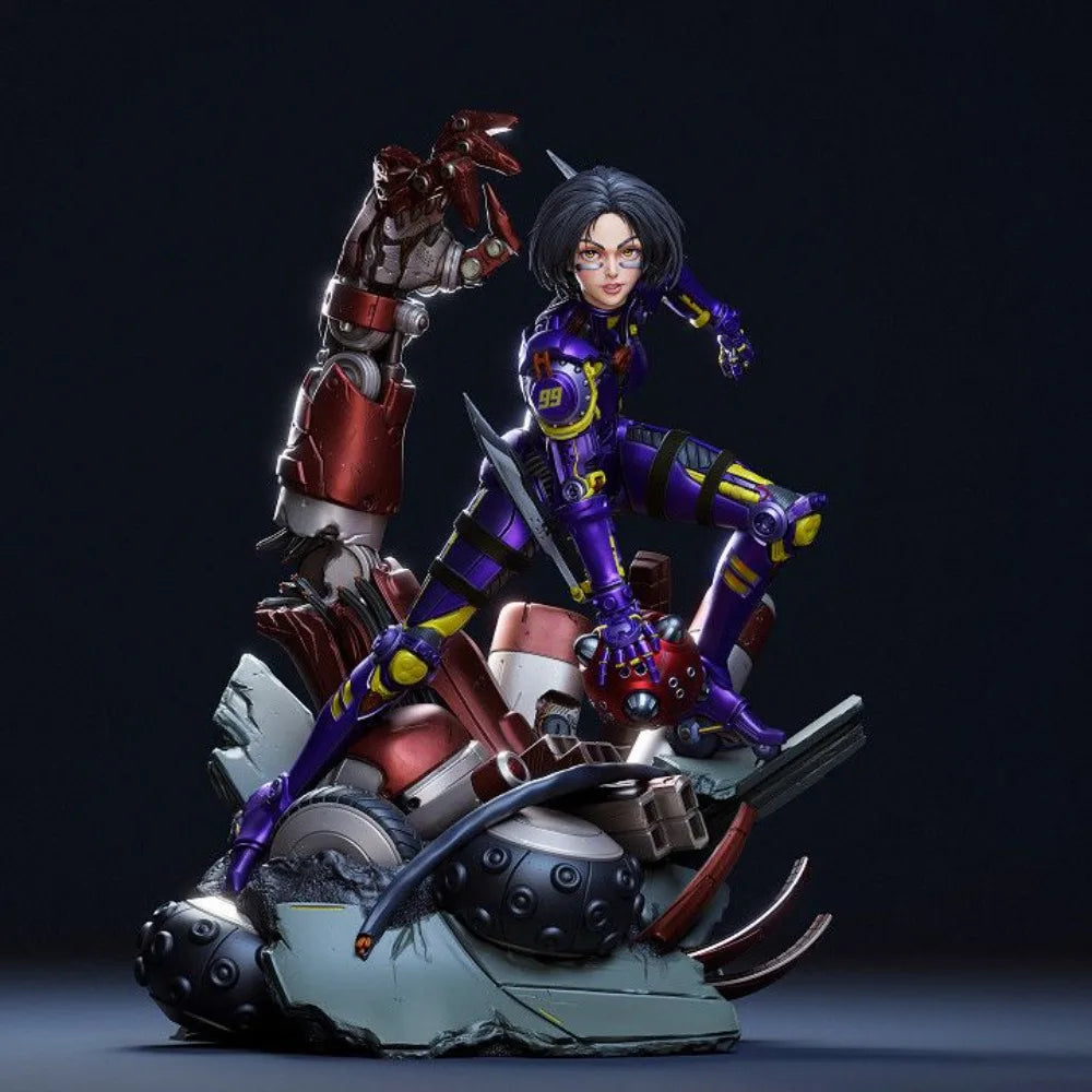 Alita Battle Angel, 3 Figures, Resin Model Figure Kit, Anime Theme, Unassembled and Unpainted