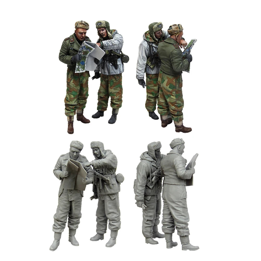 1/35 WWII German Sturmgewehr Grenadier Crew, 6 Figures, Resin Model Figure Kit, Unassembled and Unpainted