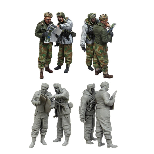 1/35 WWII German Sturmgewehr Grenadier Crew, 6 Figures, Resin Model Figure Kit, Unassembled and Unpainted