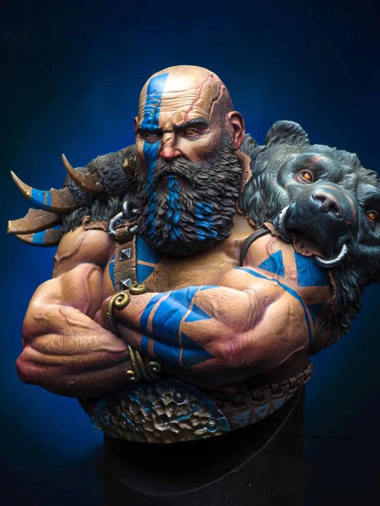 1/8 Orc Warrior, Resin Model Bust Kit, Fantasy Theme, Unassembled and Unpainted