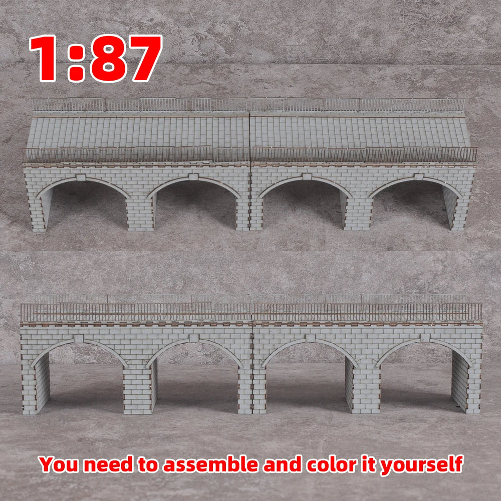 1/87 Modern Railway Bridge, Resin Model Diorama Kit, Historical Theme, Unassembled and Unpainted