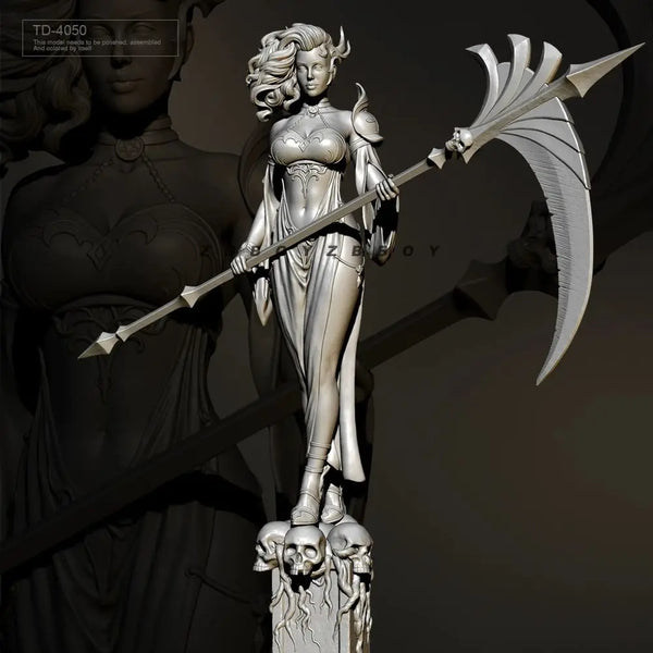 75mm Death Goddess, Resin Model Figure Kit, Fantasy Theme, Unassembled and Unpainted
