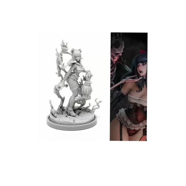 30mm Undead Necromancer, Resin Model Figure Kit, Fantasy Theme, Unassembled and Unpainted