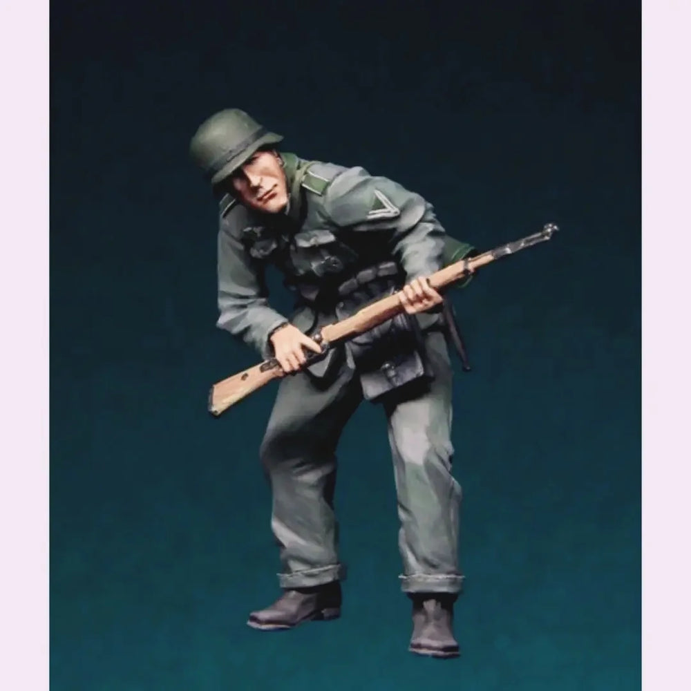 1/35 WWII American Soldier Charging Forward, Resin Model Figure Kit, Unassembled and Unpainted