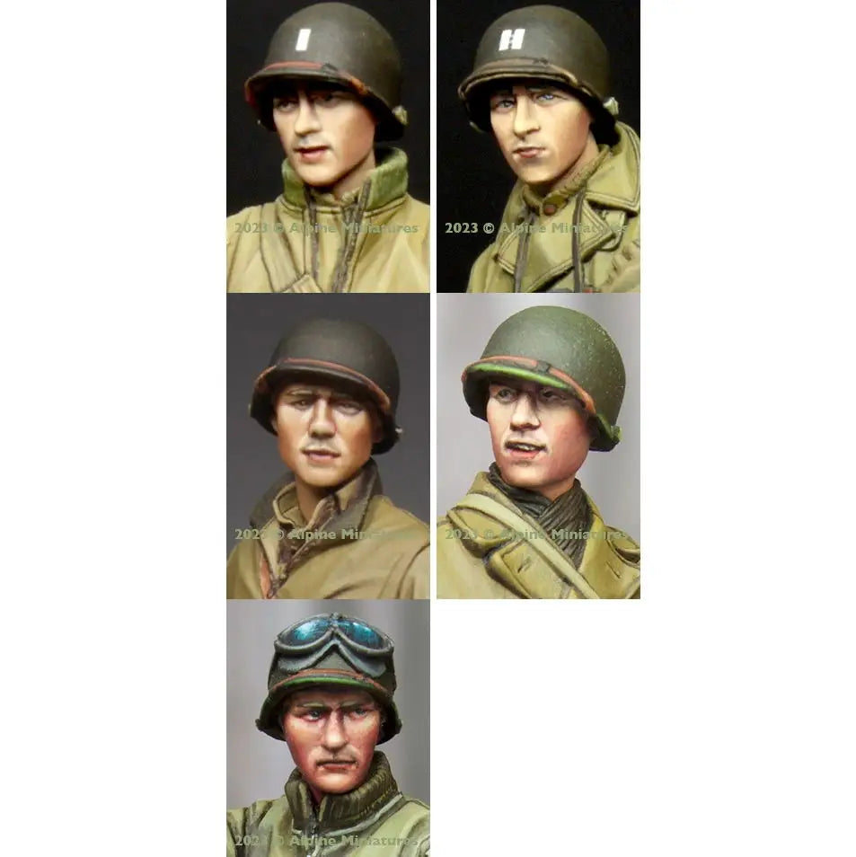 1/35 WWII Soldier Busts, 6 Figures, Resin Model Bust Kit, Unassembled and Unpainted