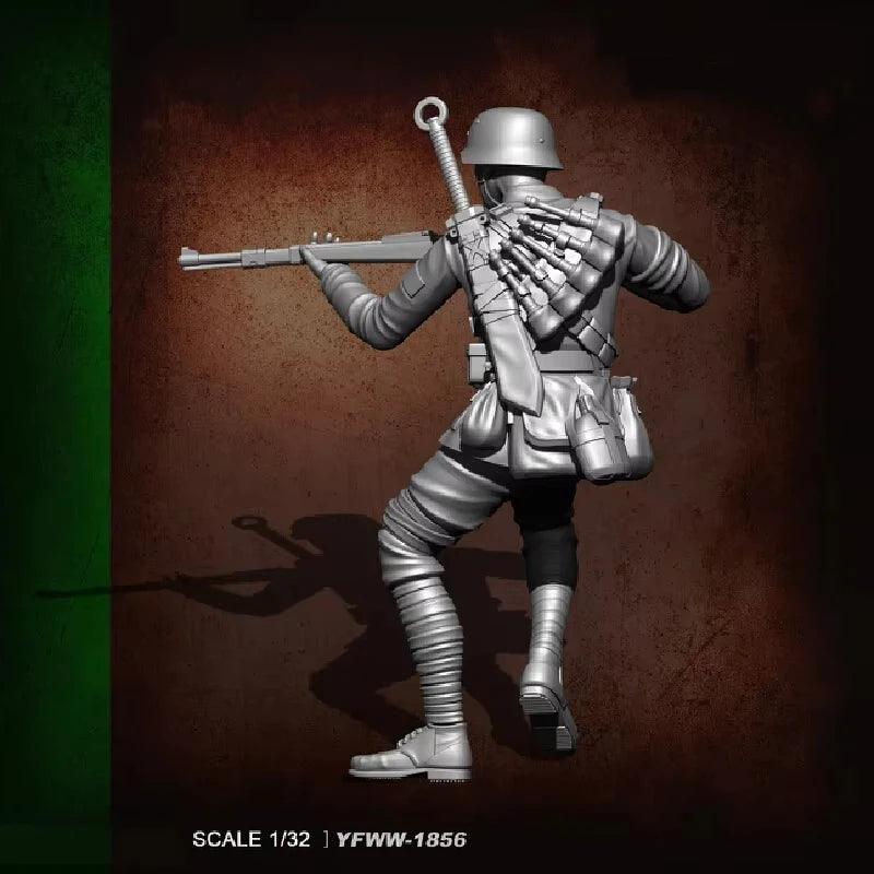 1/32 WWII Soldier, Resin Model Figure Kit, Unassembled and Unpainted