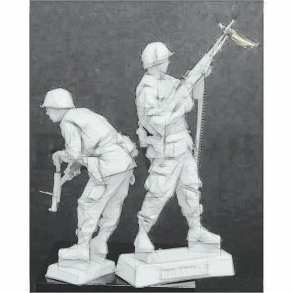 1/35 Vietnam War USMC Soldiers, 3 Figures, Resin Model Figure Kit, Unassembled and Unpainted