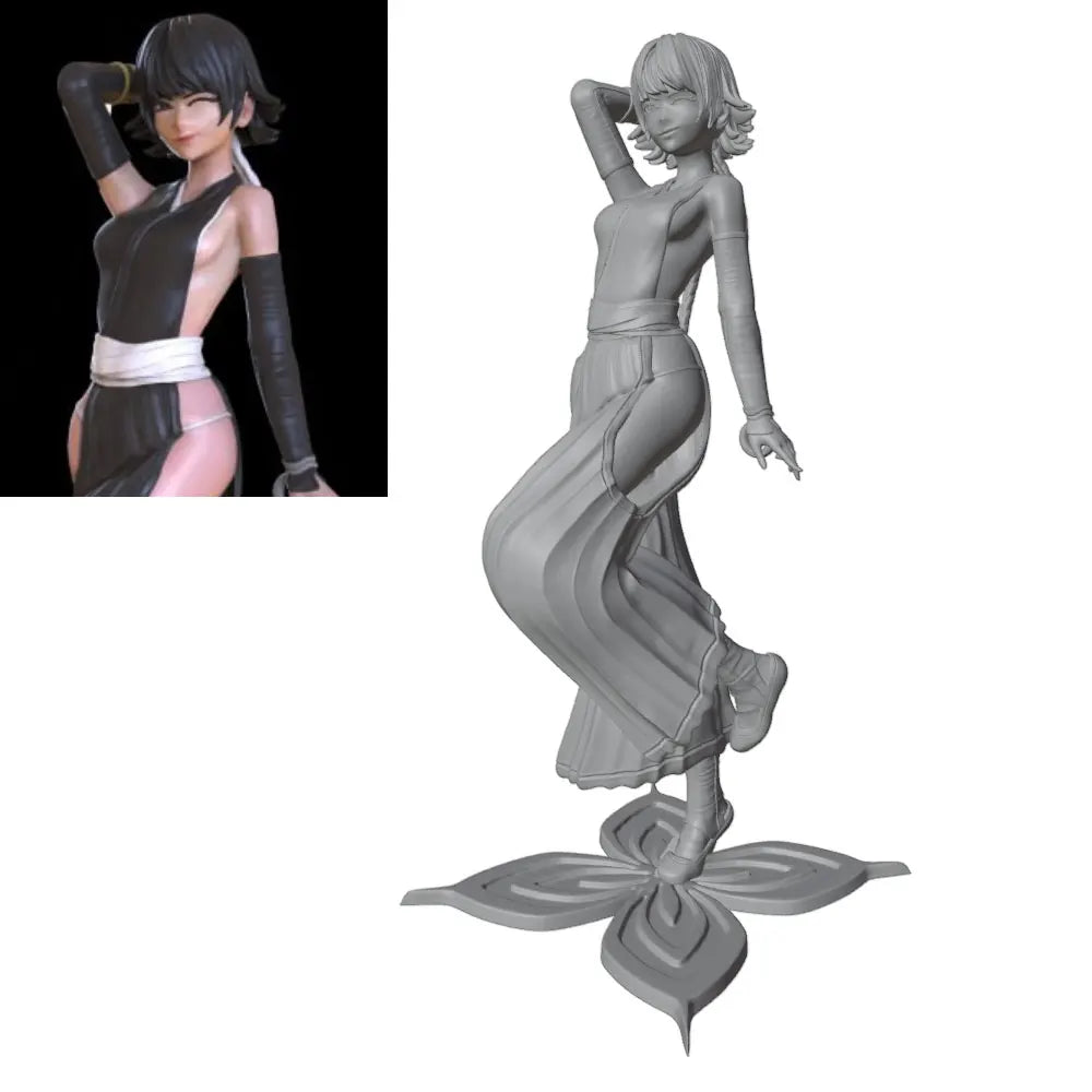 1/24 Woman in Flowing Pleated Gown, Resin Model Figure Kit, Anime Theme, Unassembled and Unpainted