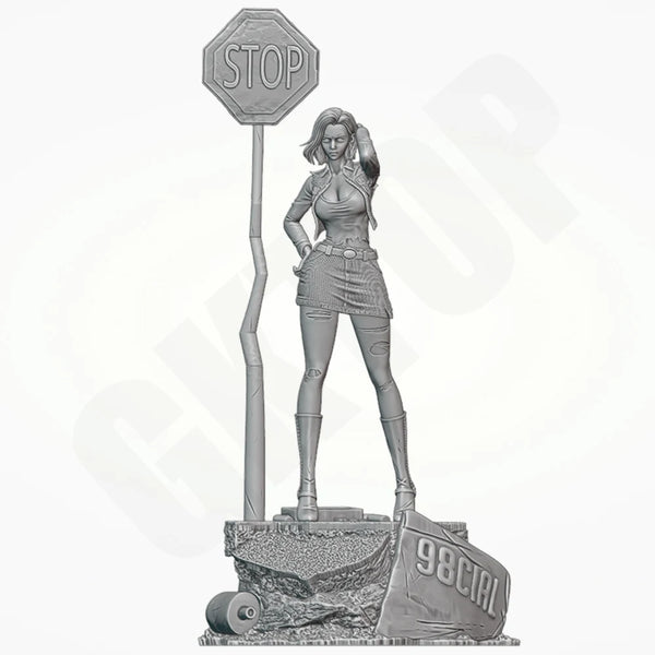 1/12 Devil Girl Warrior, Resin Model Figure Kit, Fantasy Theme, Unassembled and Unpainted