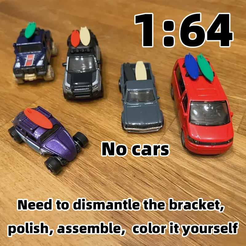 1/64 Car Roof Rack, Resin Model Accessory Kit, Historical Theme, Unpainted
