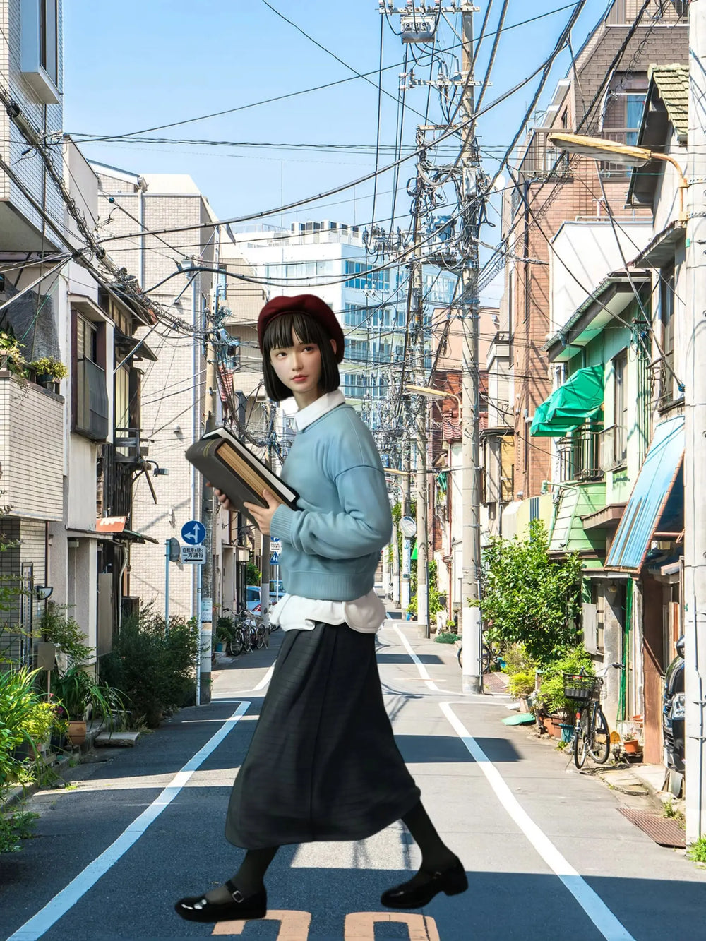 1/6 Modern Pedestrian in Street Fashion, Resin Model Figure Kit, Unassembled and Unpainted