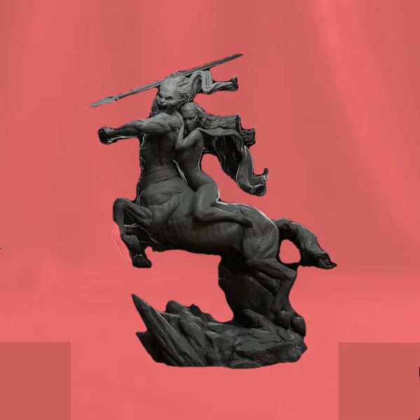 1/24 Medieval Knight on Rearing Horse, Resin Model Figure Kit, Unassembled and Unpainted