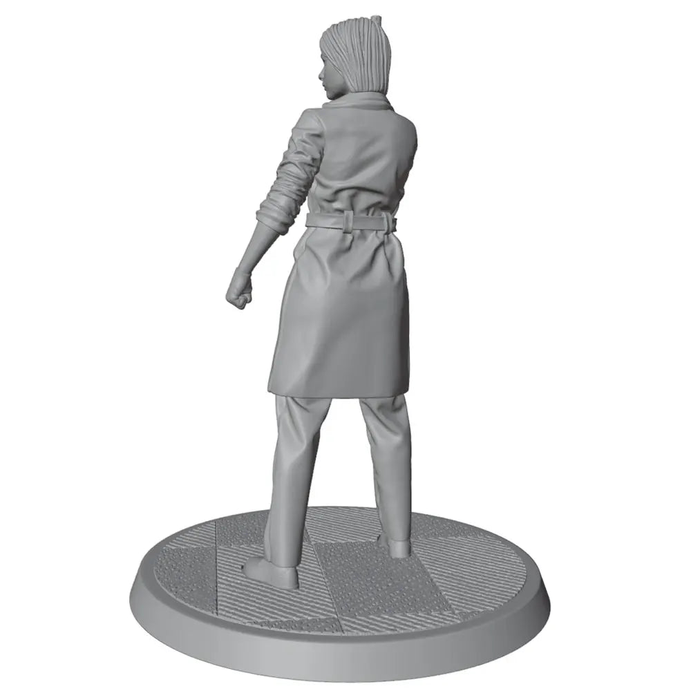 75mm Modern Female Tactical Operator with Raised Rifle, Resin Model Figure Kit, Unassembled and Unpainted