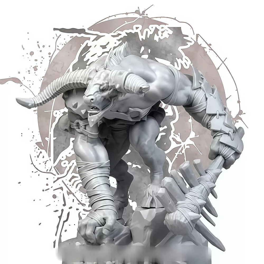 1/24 Tauren Beast Humanoid, Resin Model Figure Kit, Fantasy Theme, Unassembled and Unpainted