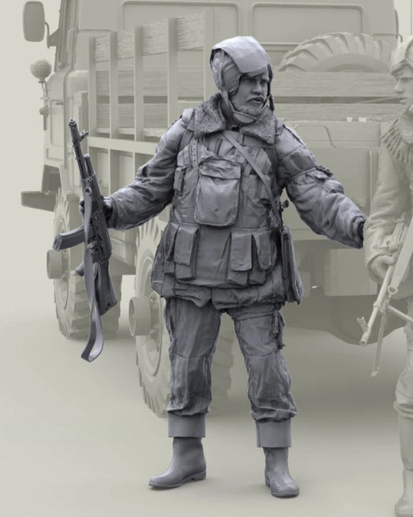 1/16 Modern Russian Internal Troops Soldier with Body Armor, Resin Model Figure Kit, Unassembled and Unpainted