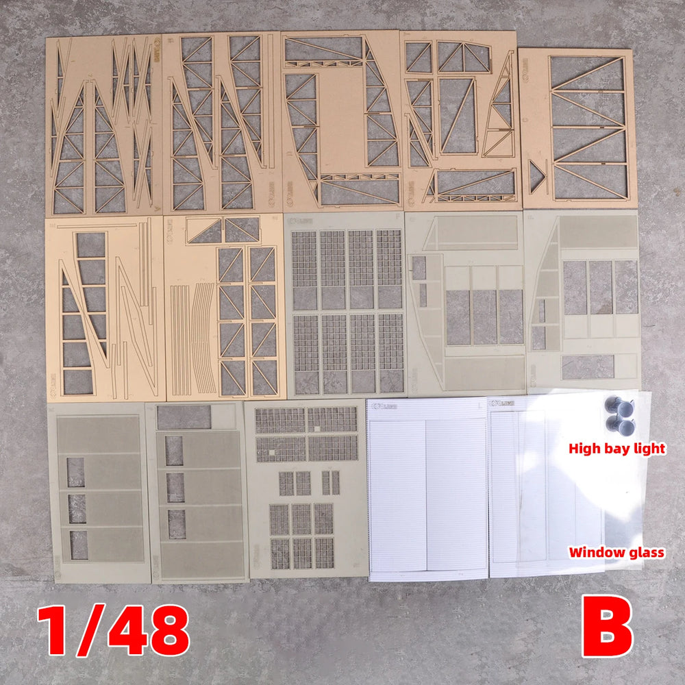 1/48 WWII Aircraft Repair Hangar, Resin Model Diorama Kit, Unassembled and Unpainted