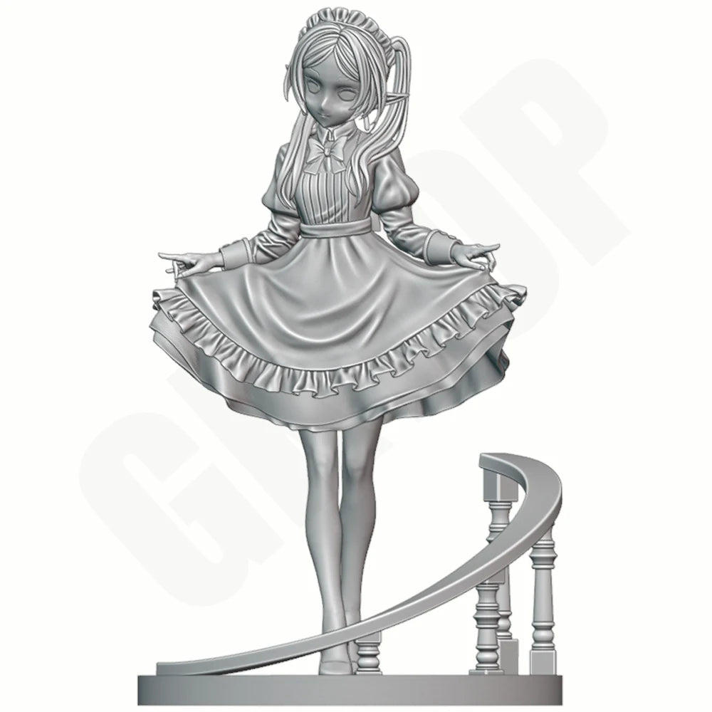1/24 Elf Maid Character, Resin Model Figure Kit, Anime Theme, Unassembled and Unpainted