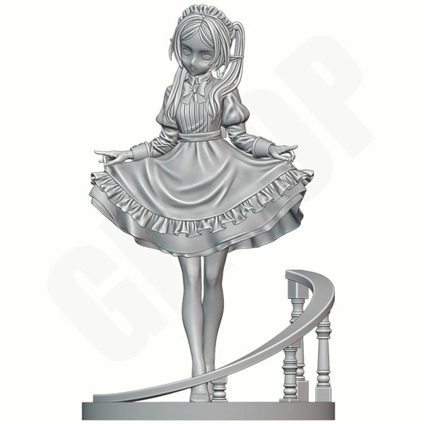 1/24 Elf Maid Character, Resin Model Figure Kit, Anime Theme, Unassembled and Unpainted