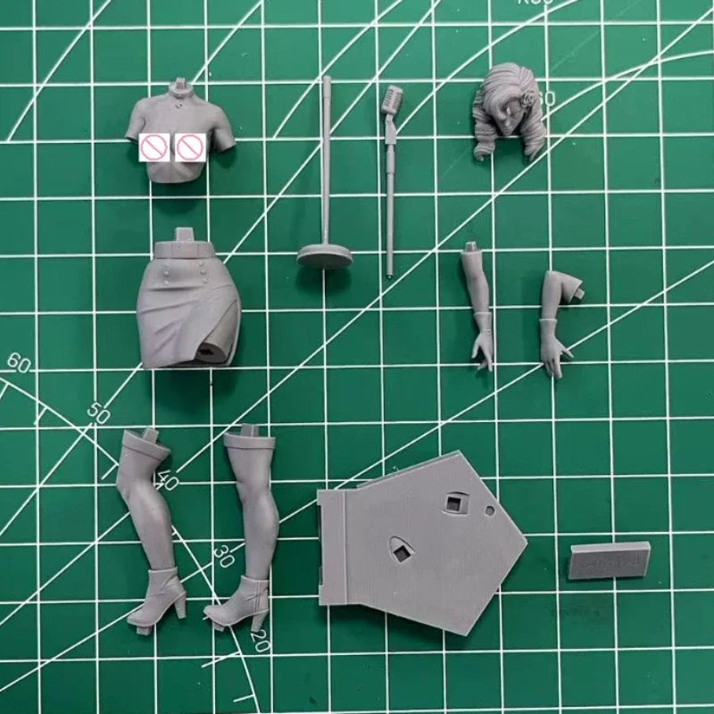 1/24 Modern Female Performer, Resin Model Figure Kit, Unassembled and Unpainted