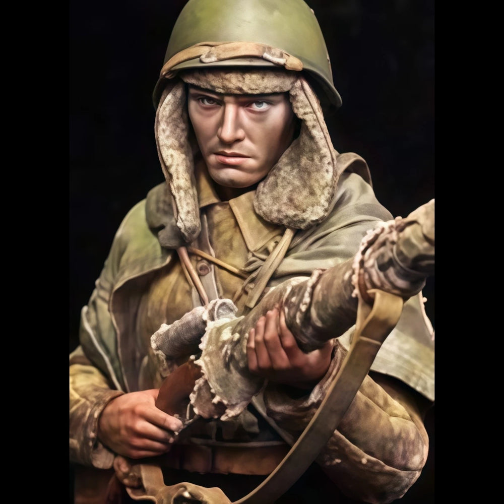 200mm WWI Russian Sniper, Resin Model Bust Kit, Unassembled and Unpainted