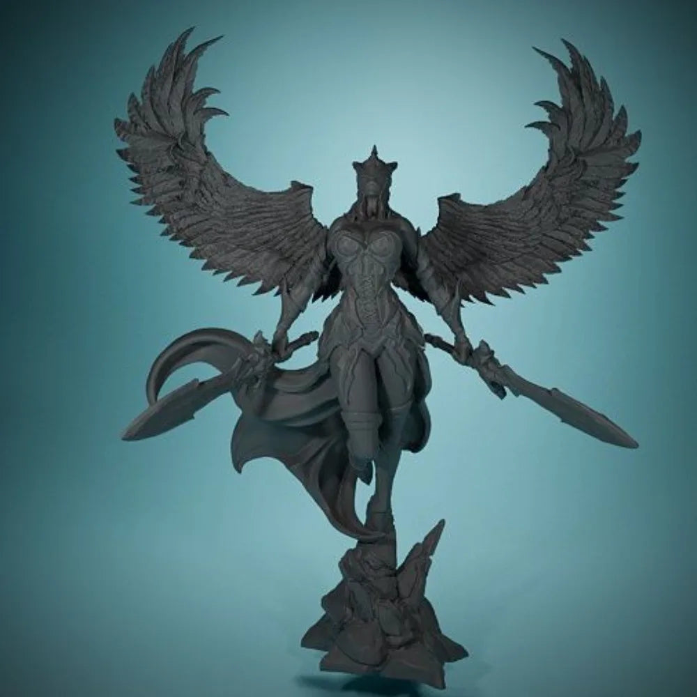 100mm Winged Valkyrie Goddess, Resin Model Figure Kit, Fantasy Theme, Unassembled and Unpainted