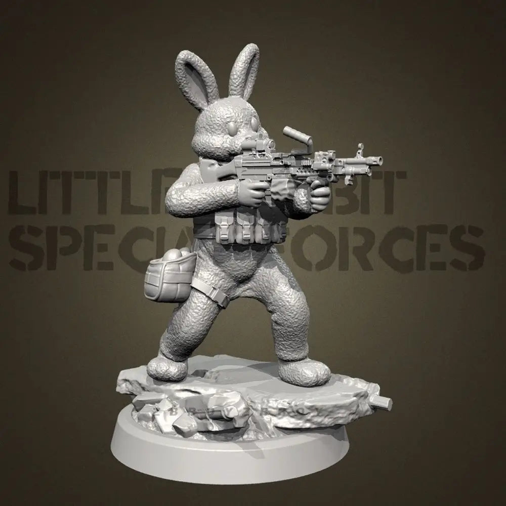75mm Rabbit Warrior, Resin Model Figure Kit, Fantasy Theme, Unassembled and Unpainted