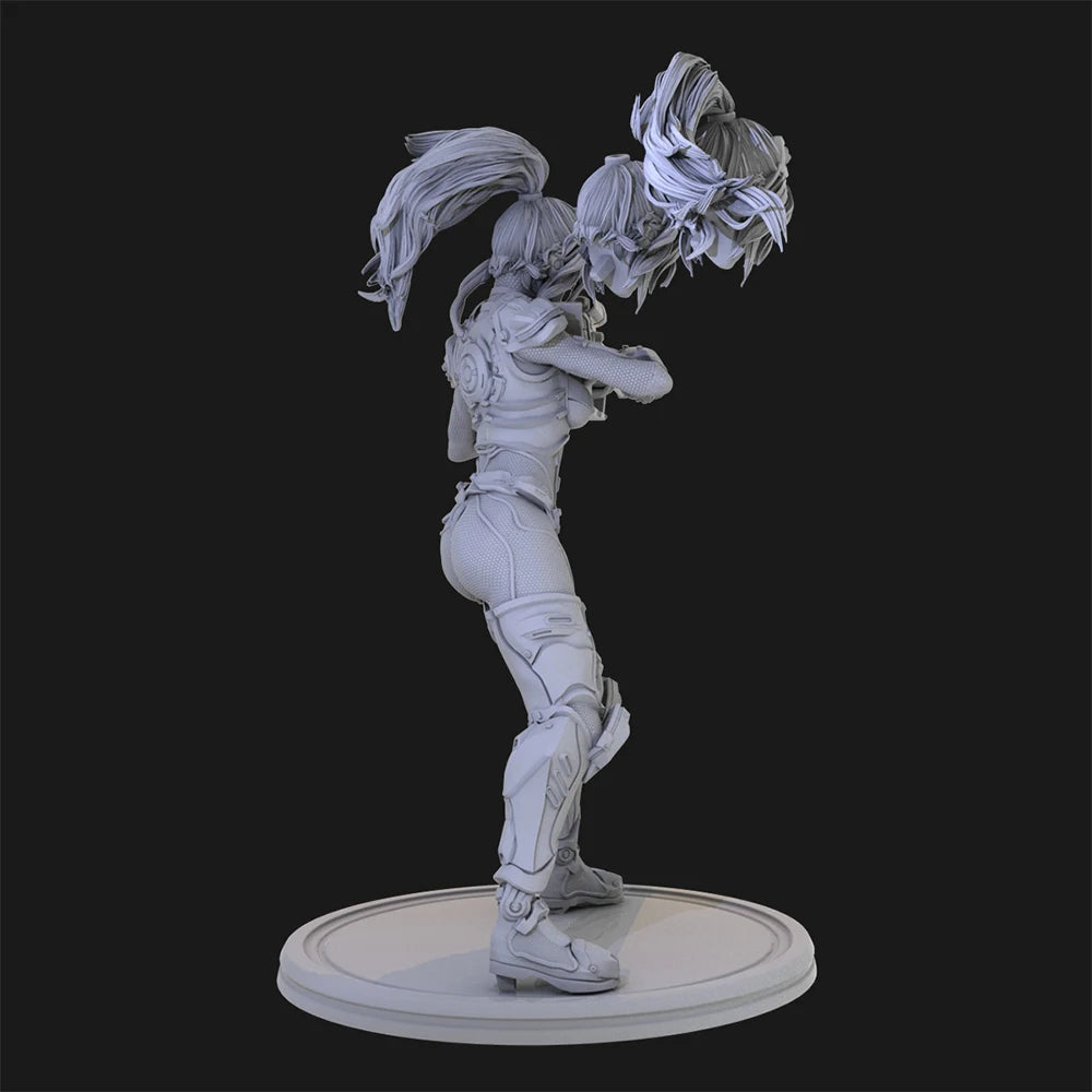 1/24 Gunner with Rifle and Goggles, Resin Model Figure Kit, Sci-Fi Theme, Unassembled and Unpainted