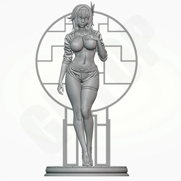 1/24 Eula Pretty Girl, Resin Model Figure Kit, Anime Theme, Unassembled and Unpainted