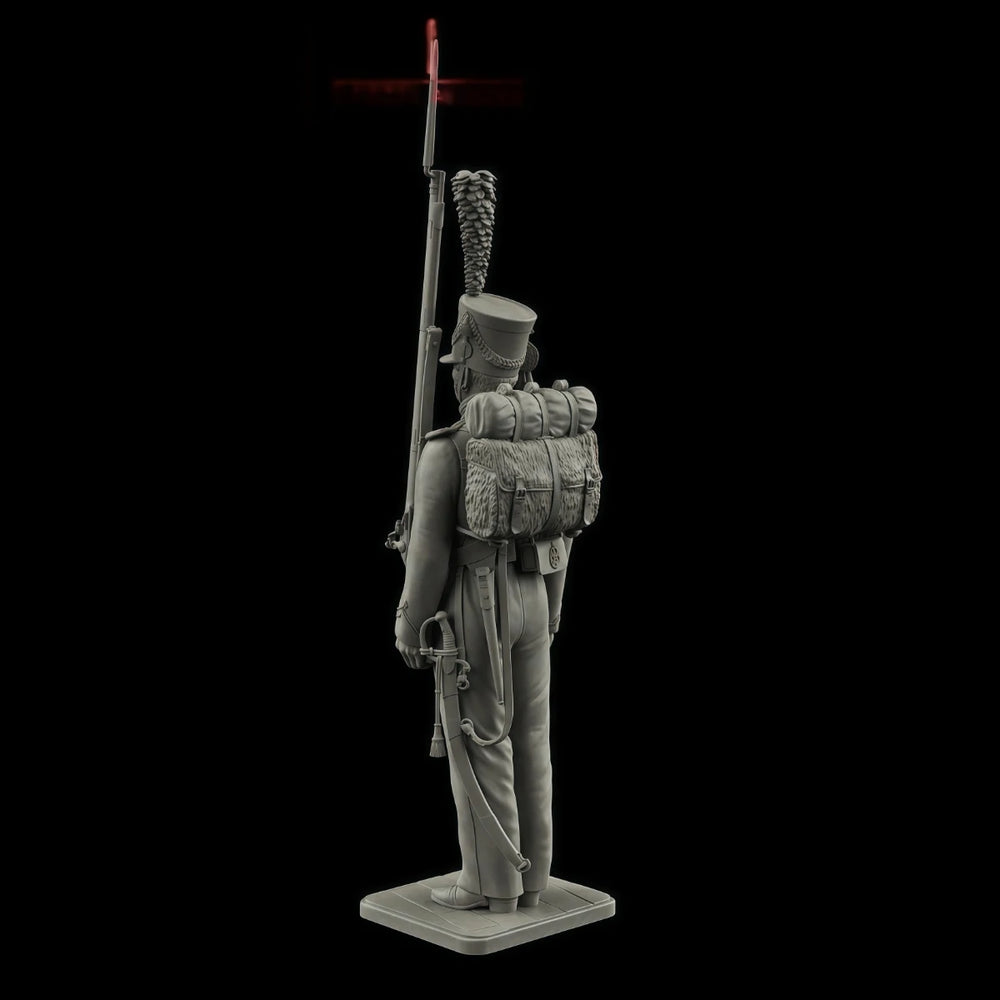 75mm Napoleonic French Marine Infantry Private, Resin Model Figure Kit, Unassembled and Unpainted