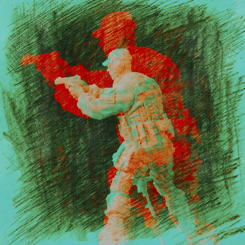 1/35 Modern Tactical Operator Firing Pistol, Resin Model Figure Kit, Unassembled and Unpainted