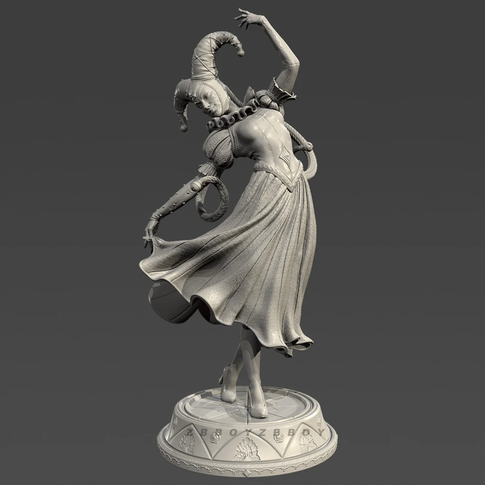 75mm Horned Warrior Queen, Resin Model Figure Kit, Fantasy Theme, Unassembled and Unpainted
