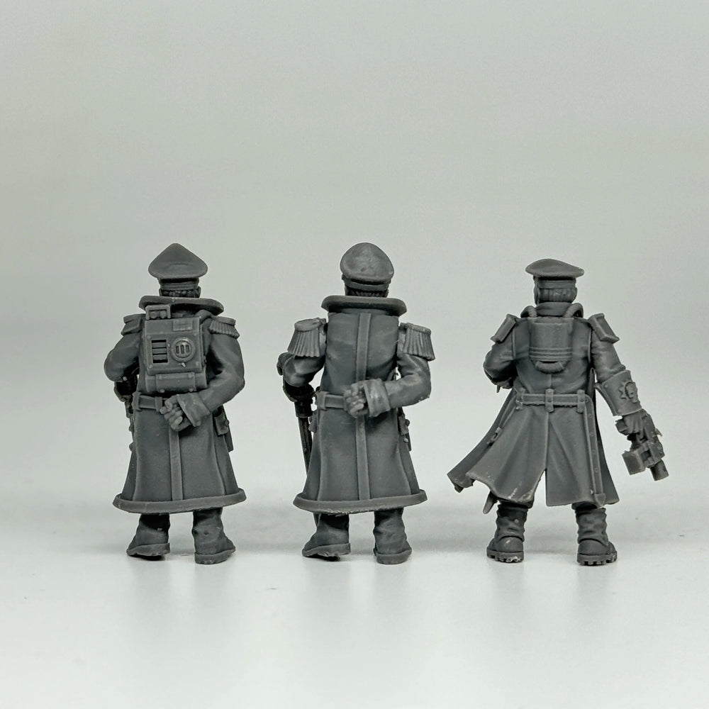 WWI WWI-Inspired Fantasy Officers, 3 Figures, Resin Model Figure Kit, Unassembled and Unpainted