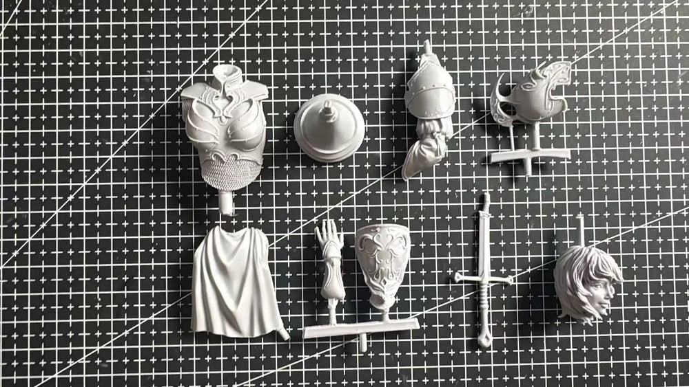 1/12 Medieval Fantasy Knight, Resin Model Bust Kit, Unassembled and Unpainted