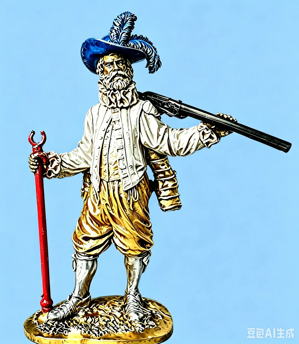54mm Napoleonic Musketeer, Resin Model Figure Kit, Unassembled and Unpainted