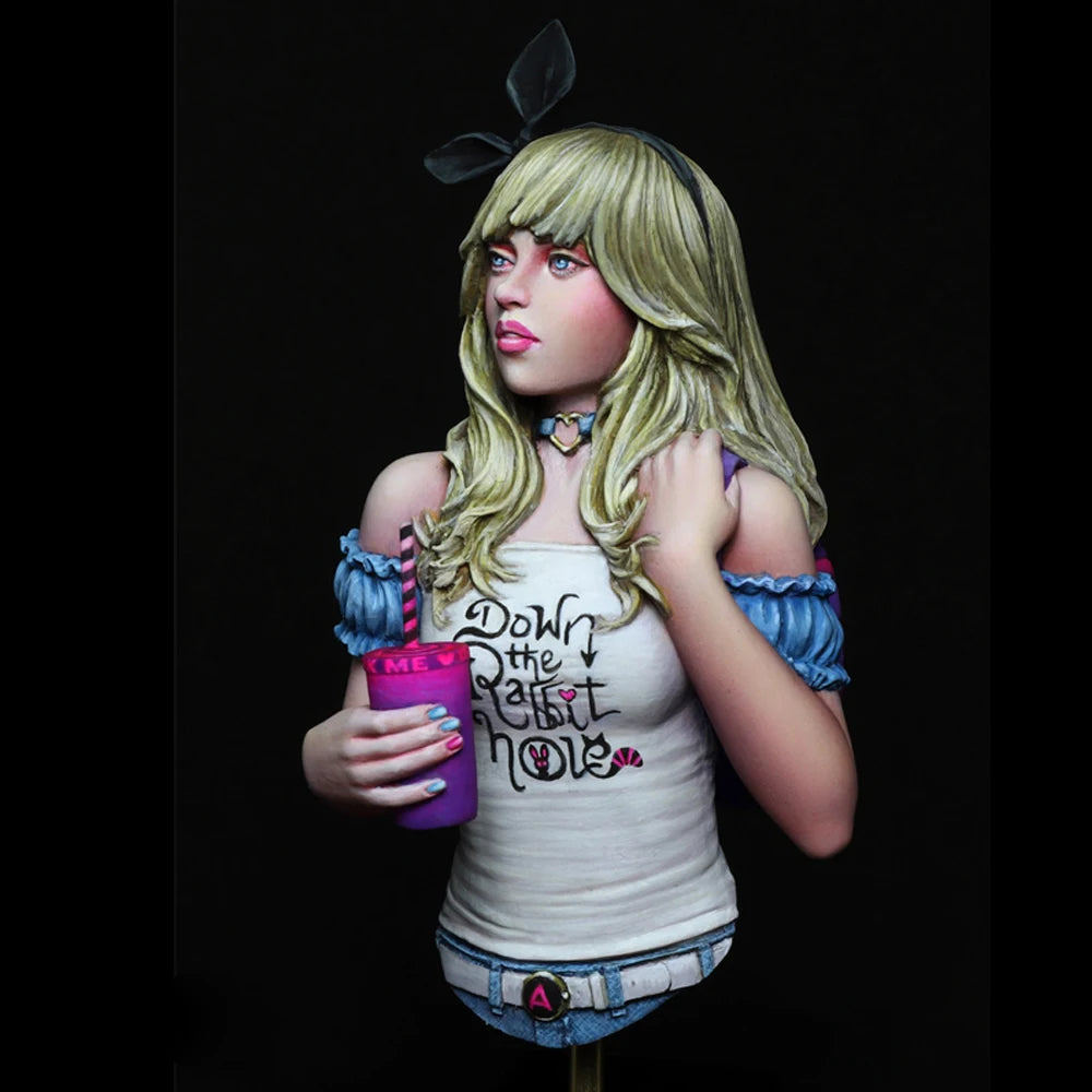 1/12 Alice Anime Character, Resin Model Bust Kit, Anime Theme, Unassembled and Unpainted