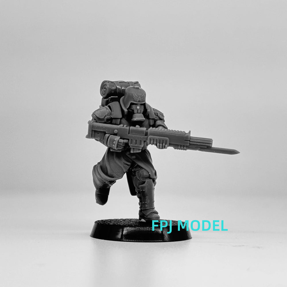 Grim Guard Futuristic Soldiers, 6 Figures, Resin Model Figure Kit, Sci-Fi Theme, Unassembled and Unpainted
