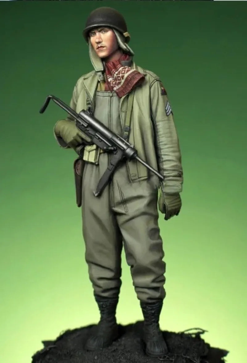 1/16 WWII US Army Infantry Soldier, 4 Figures, Resin Model Figure Kit, Unassembled and Unpainted