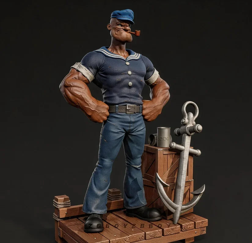 75mm Sailor Soldier with Anchor, Resin Model Figure Kit, Military Theme, Unassembled and Unpainted