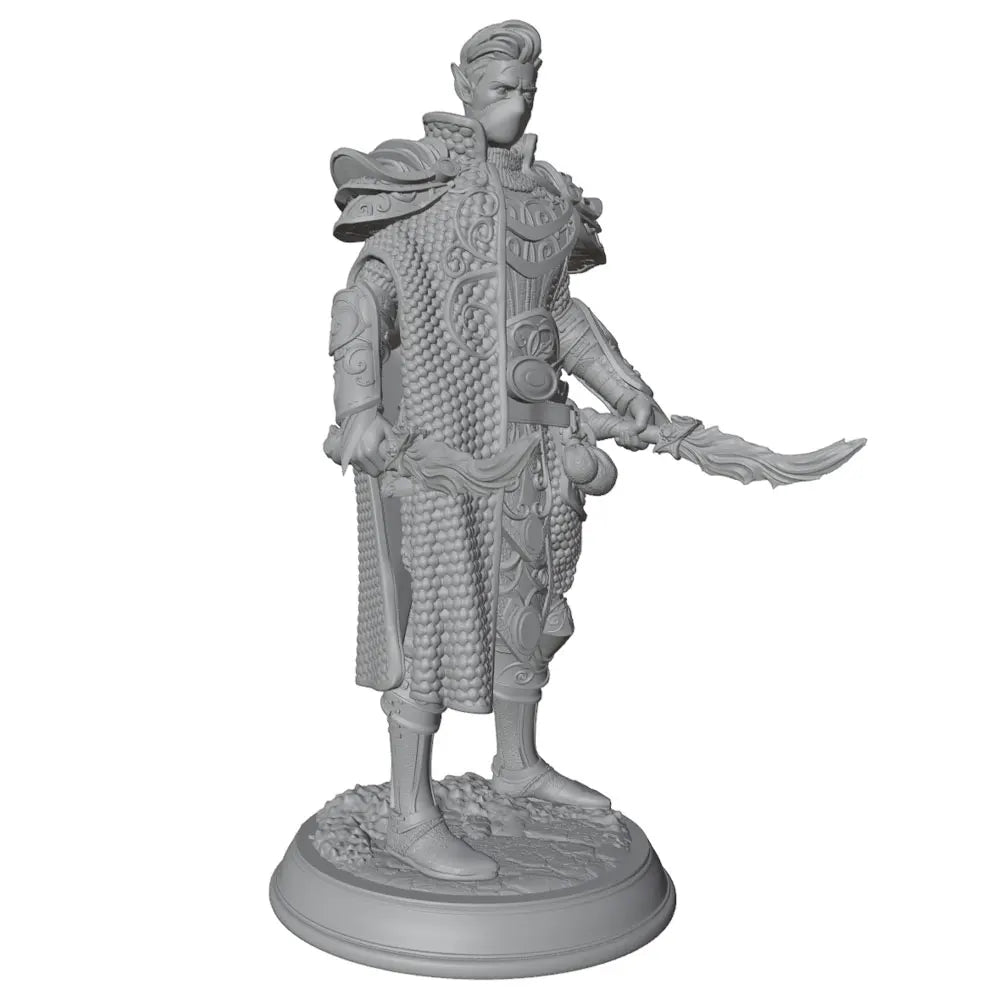 1/24 Two-Handed Sword Warrior, Resin Model Figure Kit, Fantasy Theme, Unassembled and Unpainted