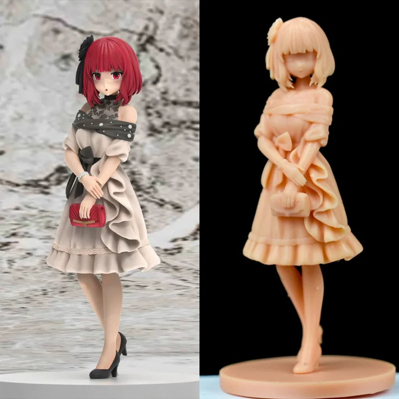 1/32 Girl in Casual Dress, Resin Model Figure Kit, Anime Theme, Unassembled and Unpainted