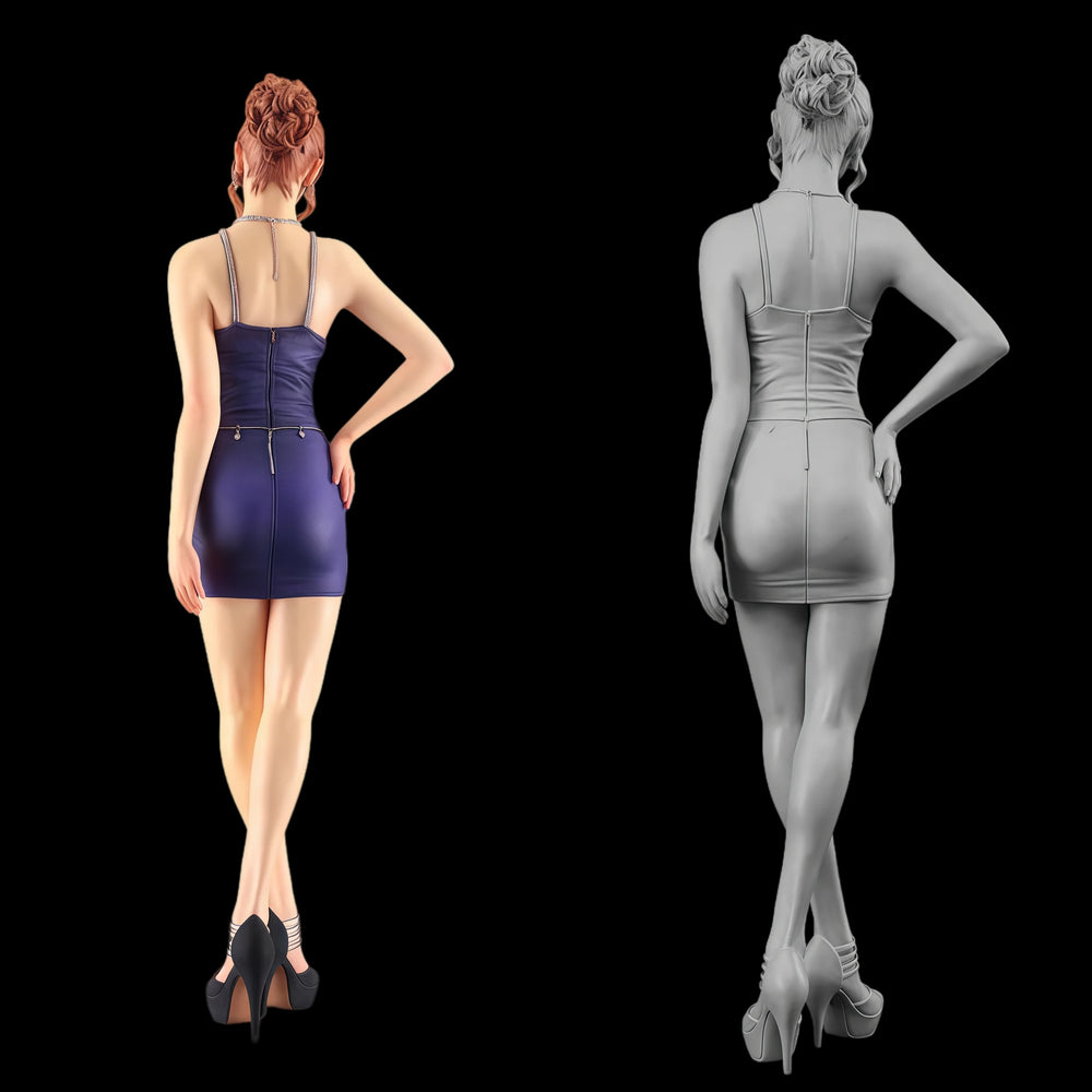 1/12 Pin-up Female, Resin Model Figure Kit, Unassembled and Unpainted