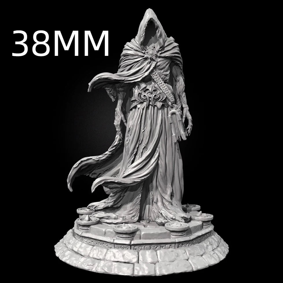 50mm Undead Zombie Wizard, Resin Model Figure Kit, Fantasy Theme, Unassembled and Unpainted
