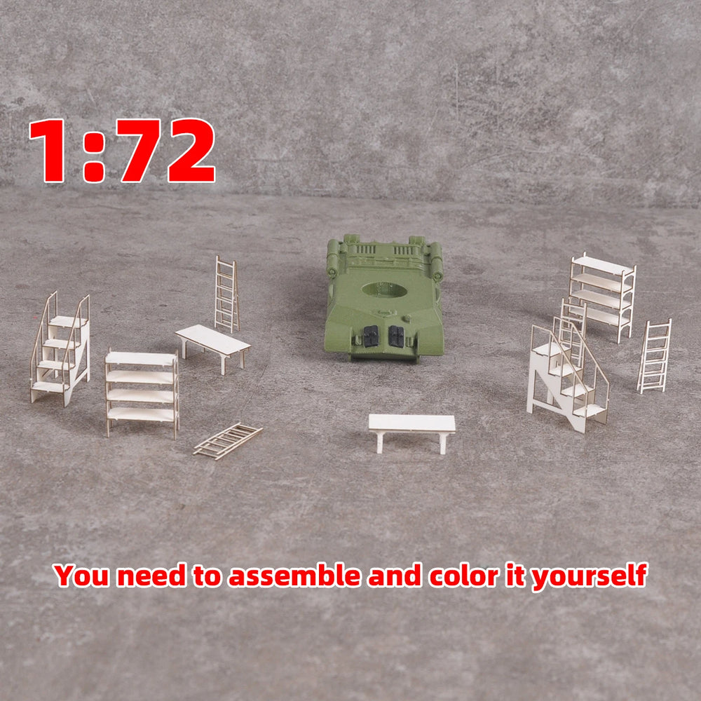 1/72 Modern Industrial Factory Scaffolding, Resin Model Diorama Kit, Unassembled and Unpainted