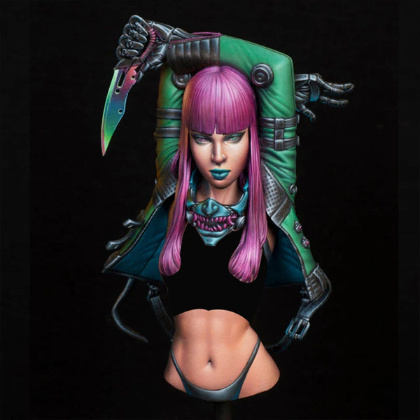 Cyberpunk Female Warrior — 1/10 Resin Bust