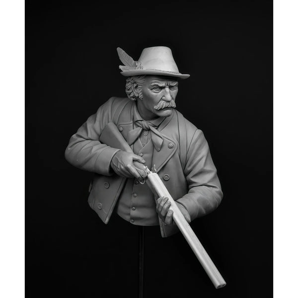 1/10 WWI Austrian Hunter, Resin Model Bust Kit, Unassembled and Unpainted