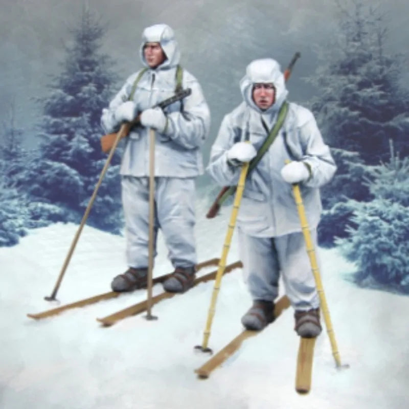 1/35 WWII Alpine Infantry, 2 Figures, Resin Model Figure Kit, Unassembled and Unpainted