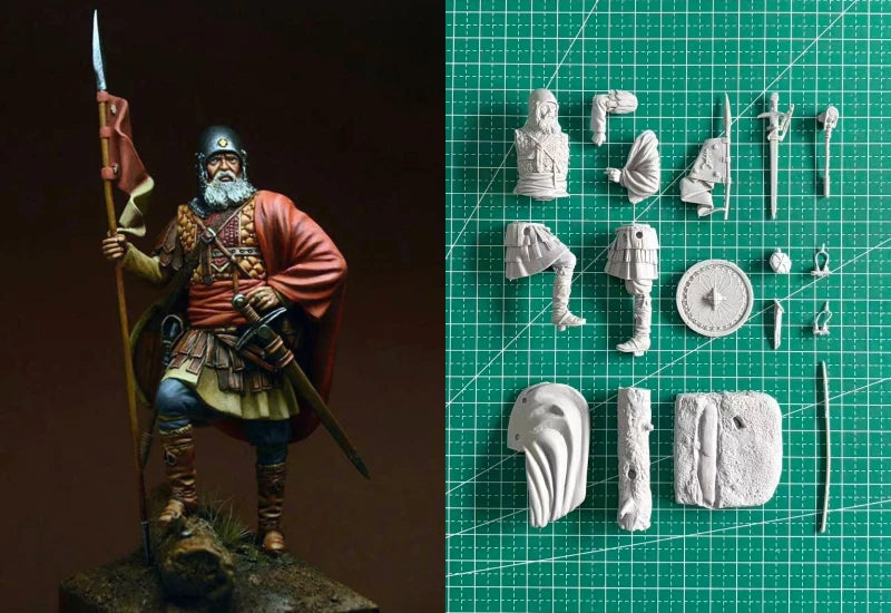 75mm Ancient Russian Cavalry Commander, Resin Model Figure Kit, Unassembled and Unpainted