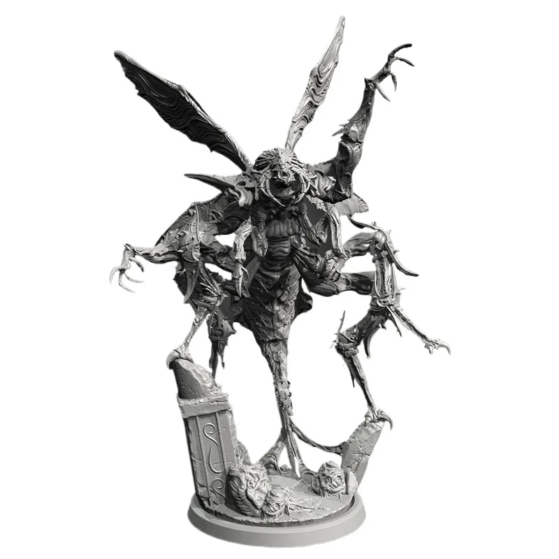 75mm Worm King with Tentacles and Spikes, Resin Model Figure Kit, Fantasy Theme, Unassembled and Unpainted