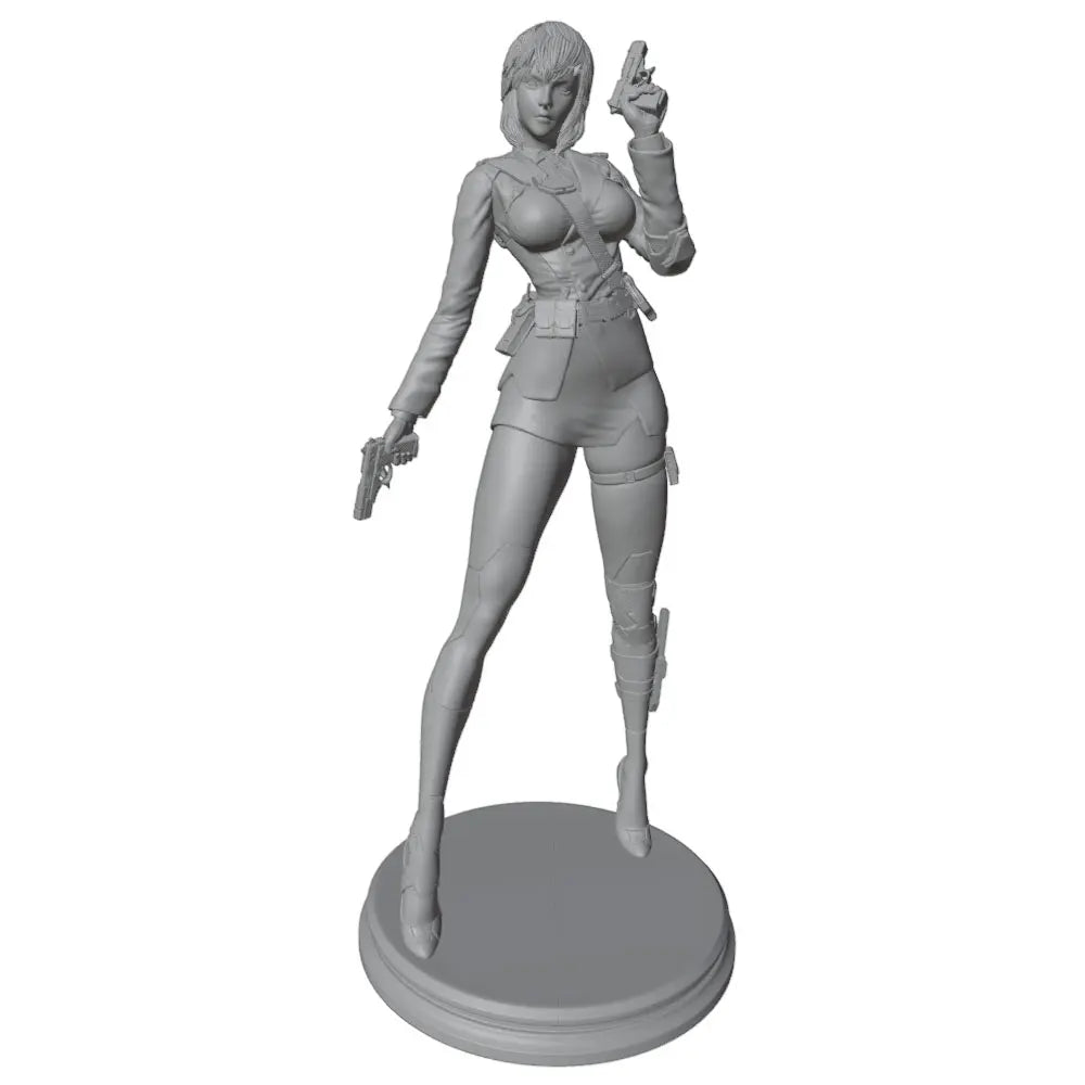 1/24 Female Tactical Operator with Pistols, Resin Model Figure Kit, Anime Theme, Unassembled and Unpainted